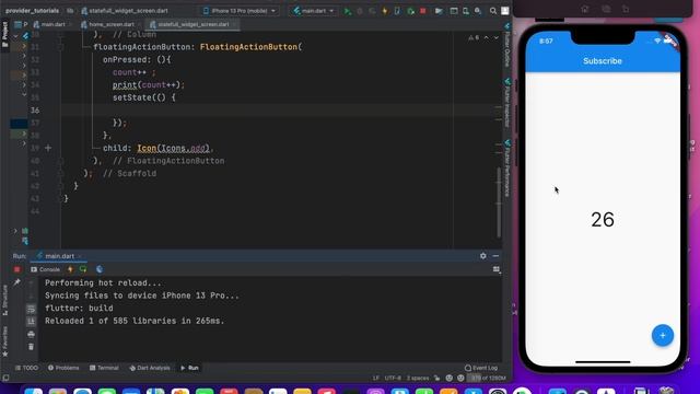 Part - 3 || Stateful widget || Provider State Management course смотреть онлайн