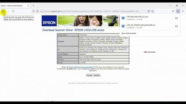 Epson L355 Printer Scanner Software / Driver Download & Installation ll മലയാളം