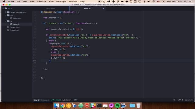 3/5: Building Tic Tac Toe with jQuery смотреть онлайн