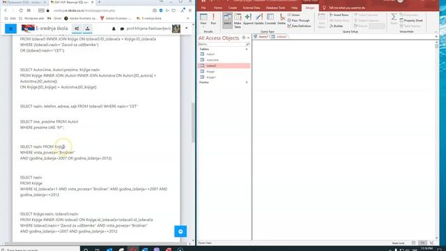 Важније SQL команде Креирање упита смотреть онлайн