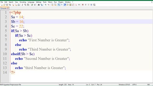 PHP Find out Maximum of Given three Numbers Video Tutorials смотреть онлайн
