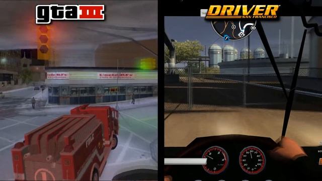 ПОЖАРНАЯ МАШИНА | GTA 3 VS DRIVER | СРАВНЕНИЕ ИГР / GAME COMPARISON ✅1080HD смотреть онлайн