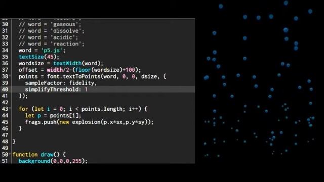 Exploring textToPoints Keyword in p5.js смотреть онлайн
