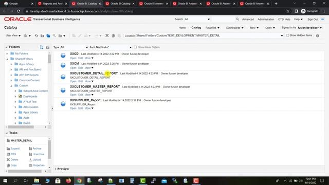 Master Detail Drill Down Report and Summary Detail link report using OTBI in Oracle Fusion смотреть онлайн