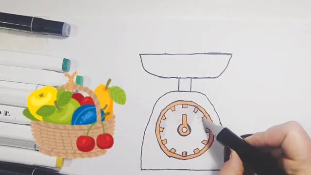 Как нарисовать весы How to draw a scales Как нарисовать милые рисунки смотреть онлайн