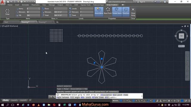 How to Use Polar Array in AutoCAD- Polar Array AutoCAD in Hindi смотреть онлайн
