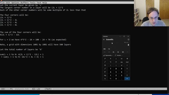 Project Euler: Problem 28 (analysis) смотреть онлайн