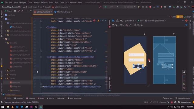 Unique Login Screen UI Design Android Studio XML | ConstraintLayout смотреть онлайн