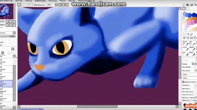 Рисую кота в Paint tool SAI .Придумала не я.Оснава из Интернета. смотреть онлайн