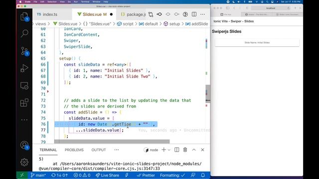 Ionic Vue, Dynamic Slides Using SwiperJS смотреть онлайн