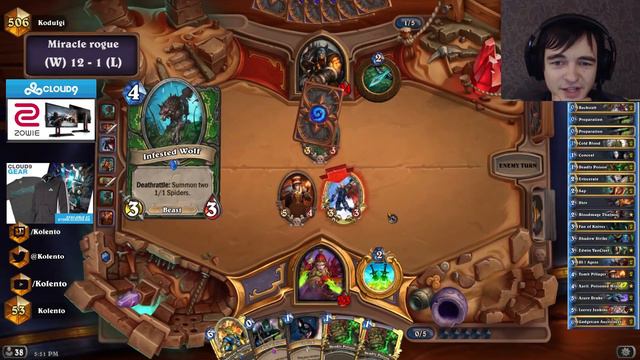 Hearthstone: Kolento plays miracle rogue (#38) смотреть онлайн