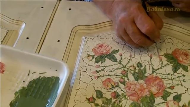 Декупаж мебели из ламинированной ДСП. Шаг 2. Часть 3. смотреть онлайн