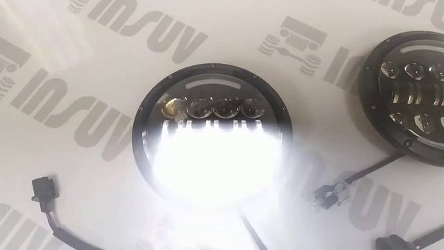 Светодиодные LED фары на Ниву "8 линз + полусферы" 2*50W смотреть онлайн