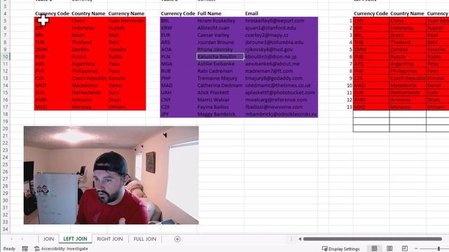 Learn the Types of SQL Joins demonstrated in Excel смотреть онлайн