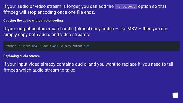 How to merge audio and video file in ffmpeg смотреть онлайн