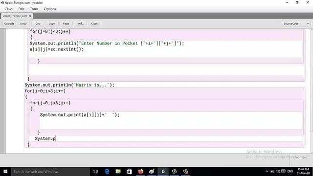Java Program to find Lower triangular matrix (Hindi) смотреть онлайн