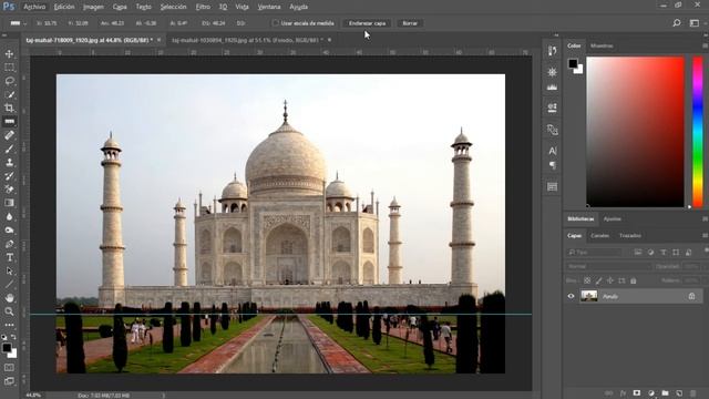 Curso de Adobe Photoshop CC | Capitulo 32 | Regla (Enderezar Imágenes) смотреть онлайн