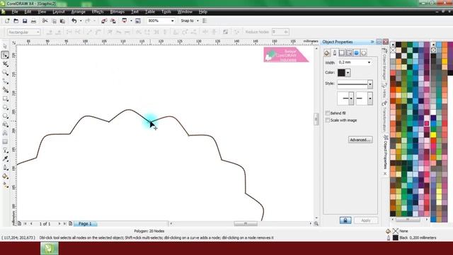 Cara Membuat Objek Bulat Bergerigi Tumpul dengan Polygonal di CorelDRAW смотреть онлайн