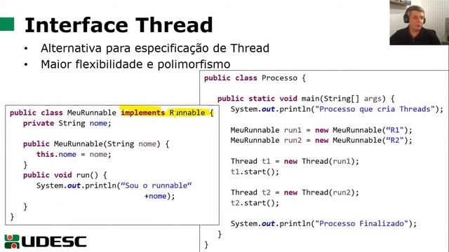 Programação Concorrente: Exemplo de implementação de threads em Java realizando Interface Runnable смотреть онлайн