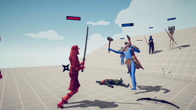 Totally Accurate Battle Simulator - Samurai Team vs Ranged Team - TABS смотреть онлайн