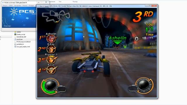 PCSX2 настройка для Jak X Combat Racing смотреть онлайн