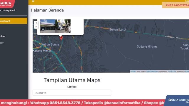 SISTEM INFORMASI GEOGRAFIS LOKASI TEMPAT DENGAN LEAFLET JS - DEMO смотреть онлайн