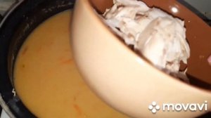 Нежный гороховый суп-пюре с курицей. Просто и вкусно.