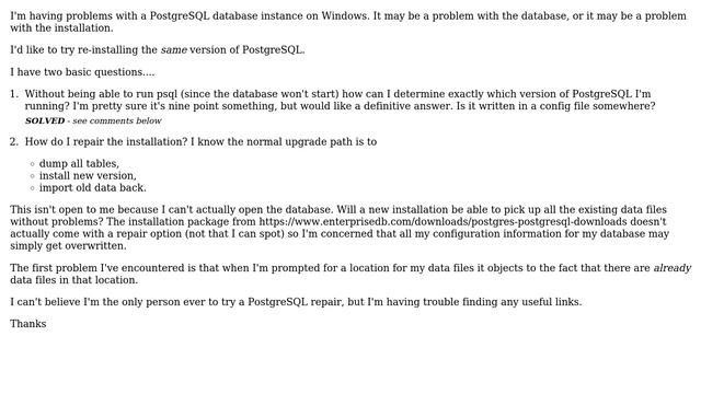 Databases: Repair a windows postgres installation смотреть онлайн