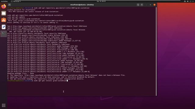 How To Install Grub Customizer On Ubuntu 20.04