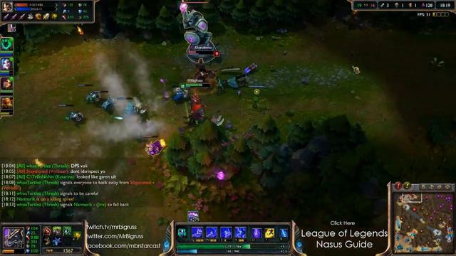 Infernal Nasus Vs Singed Top lane - Season 4 League of Legends Gameplay - HD смотреть онлайн