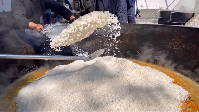 GAINT 1000 KG PILAF IN PILAF CENTER | MEGA PILAF | POPULAR STREET FOOD UZBEKISTAN!