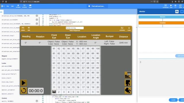 Find the product of all odd, even numbers in a list (Python VEXCode VR) смотреть онлайн