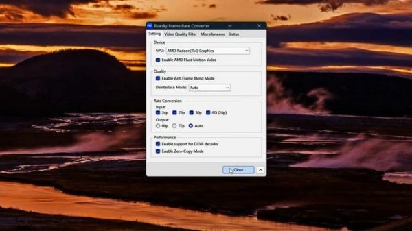 Playback video files at high FPS (60hz, 72hz) with Bluesky FRC and PotPlayer