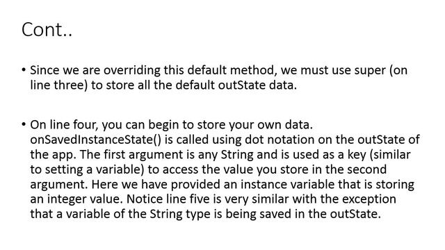 OnSaved() and OnRestored() Instances in Android [UR] Module 2 Lecture 12 ZE - 225 смотреть онлайн