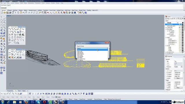 Экспорт чертежей в AutoCAD