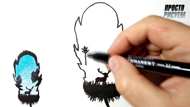 Как нарисовать ПЕРО, Арт для начинающих смотреть онлайн