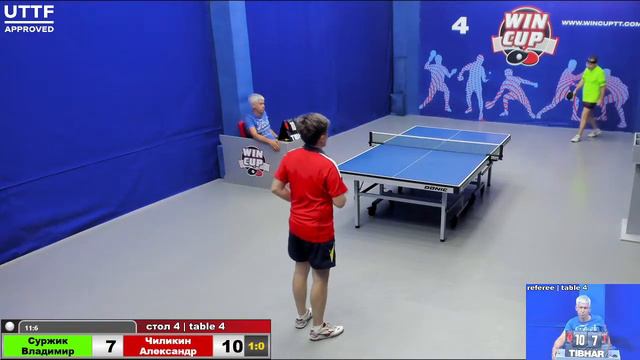 00:55 Суржик Владимир (3:1) Чиликин Александр стол 4 ЮГ-4 06.08.21 смотреть онлайн