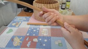 Прочная витая ручка для корзины из бумажной лозы с необычным замком.МК. Часть2