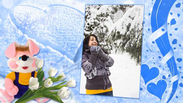 Видео подарок "Love Story "Сердца на снегу"" (Видео шаблон) смотреть онлайн