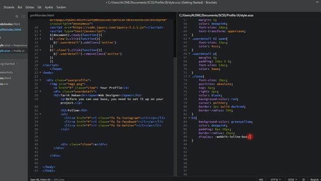 PART 2 - BUILDING PROFILE USER INTERFACE DESIGN FOR ALL WEB PAGES IN SASS (SCSS) смотреть онлайн