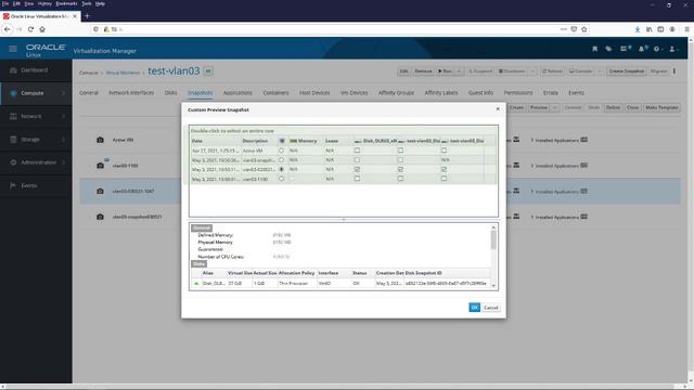 Restore a VM from a Snapshot in Oracle Linux Virtualization Manager смотреть онлайн