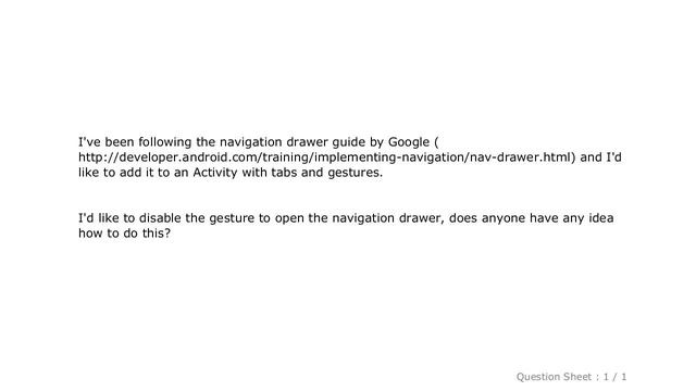 Android : disable the swipe gesture that opens the navigation drawer in android смотреть онлайн