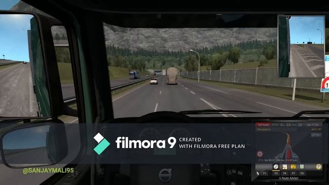 ETS. Gameplay and How to remove speed limit. смотреть онлайн