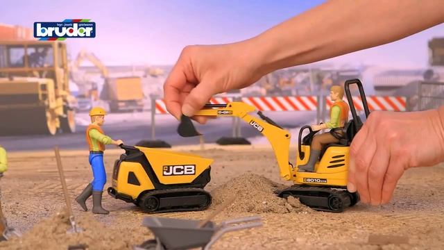 Bruder 62004 - Мини самосвал JCB Dumpster с рабочим смотреть онлайн