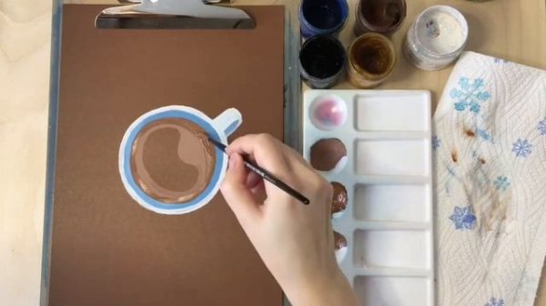 Чашка кофе. Рисование. Cup of coffee. Painting.