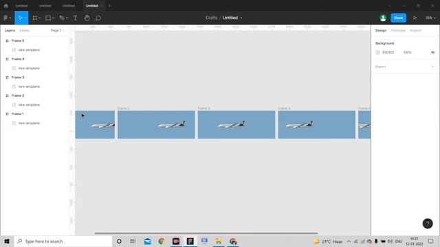 Flying Airplane Motion Animation in Figma смотреть онлайн