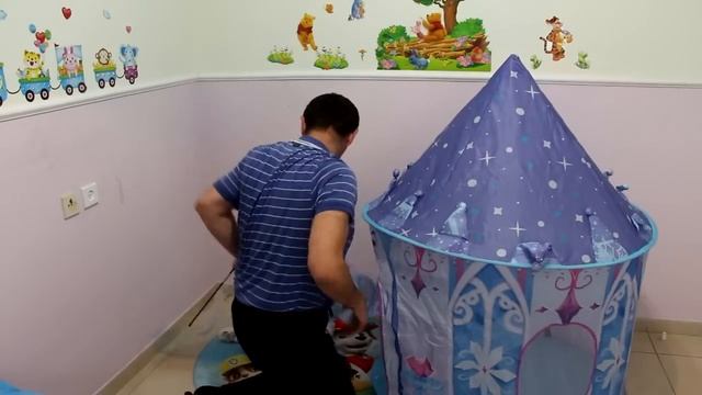 ШАТЕР ДЛЯ ПРИНЦЕССЫ. Детская игровая ПАЛАТКА для девочек Распаковка обзор. Baby tent смотреть онлайн