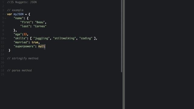 JSON in JavaScript смотреть онлайн