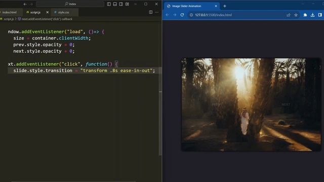 Image Slider Animation In HTML CSS & JavaScript | JavaScript Projects смотреть онлайн