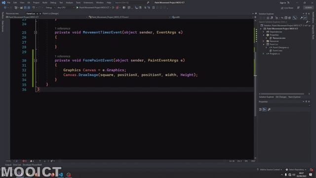 C# Tutorial - Move a transparent image using Paint Event in Windows Form and Visual Studio смотреть онлайн
